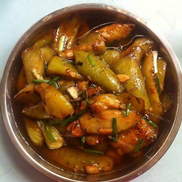 美容丝瓜炒鸡块