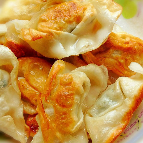 美味的马兰头肉馅生煎馄饨