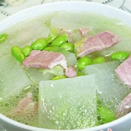 减肥美汤腊肉毛豆子冬瓜汤