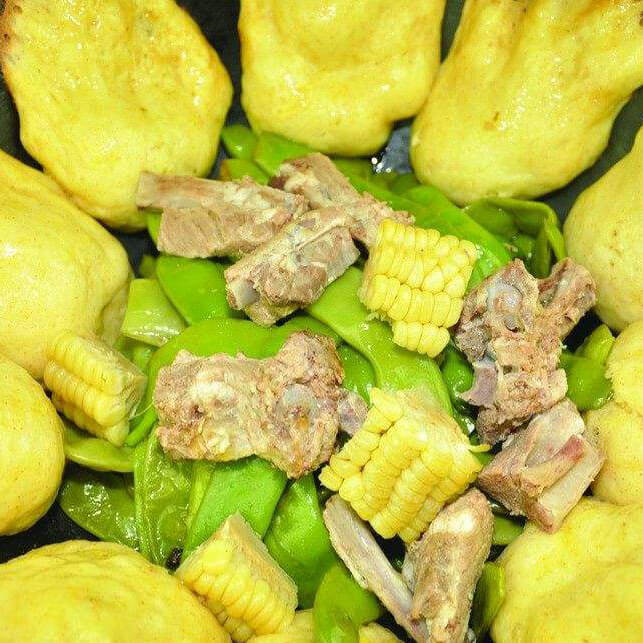 美味的的豆角锅贴一锅出
