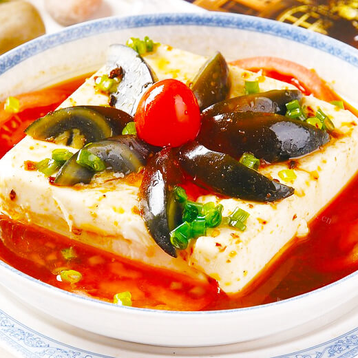 美味的大蒜辣豆腐