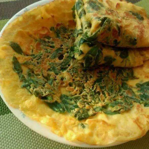 香软的榆钱鸡蛋饼