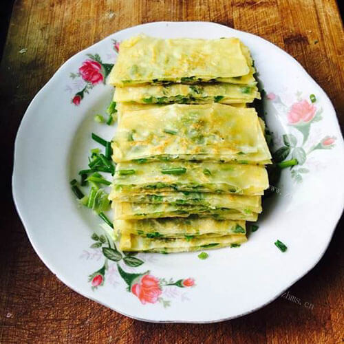 美味饺子皮版葱花饼