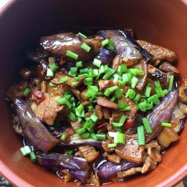 美味的虾干肉末焖茄子