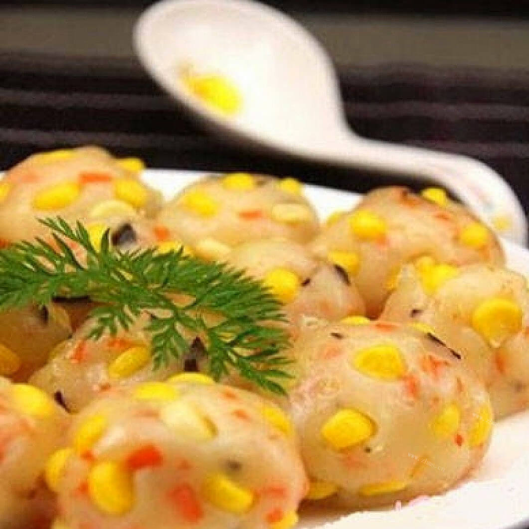 养胃玉米粒蒸肉饼
