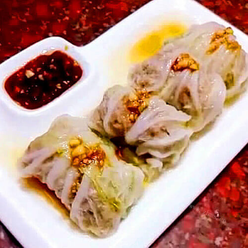 美味的翡翠肉糜卷