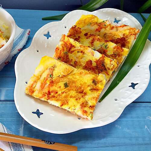 家常香肉末煎蛋饼