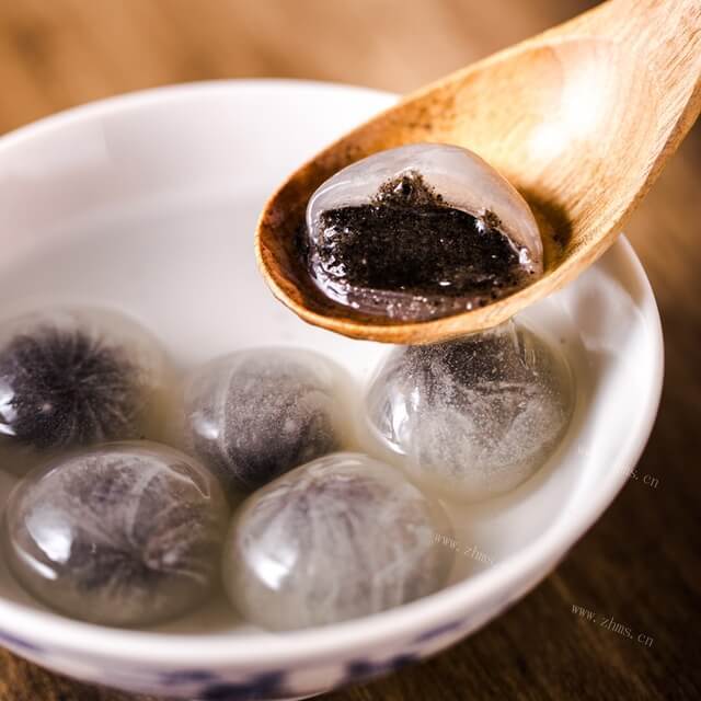 快捷桂花流沙黑芝麻水晶汤圆