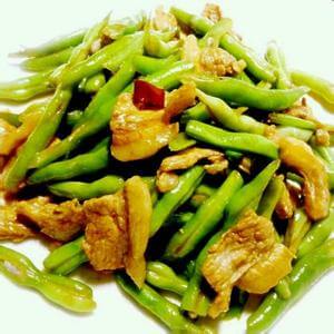 好吃的猪油渣炒豆角