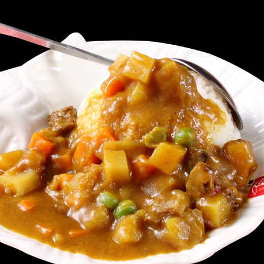美味的蜗牛咖喱饭