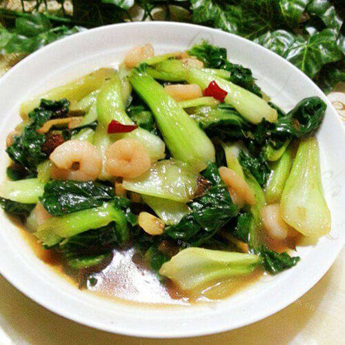 自制虾仁小油菜
