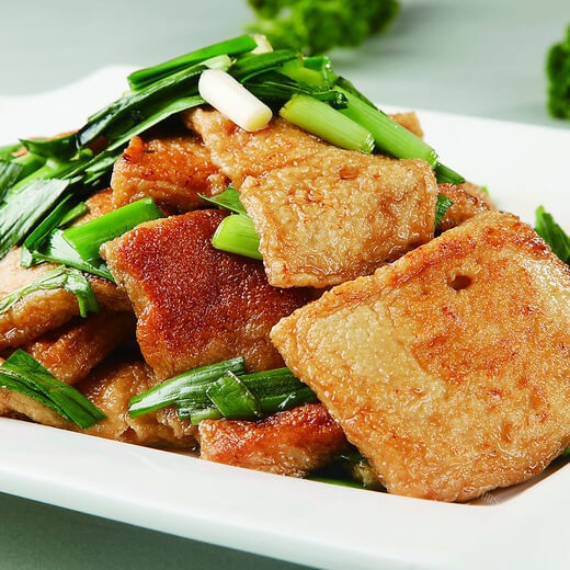 美味的蒜苗炒豆腐丝