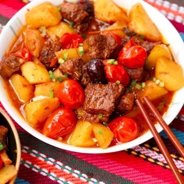 有营养的圣女果蛋白蒸牛肉