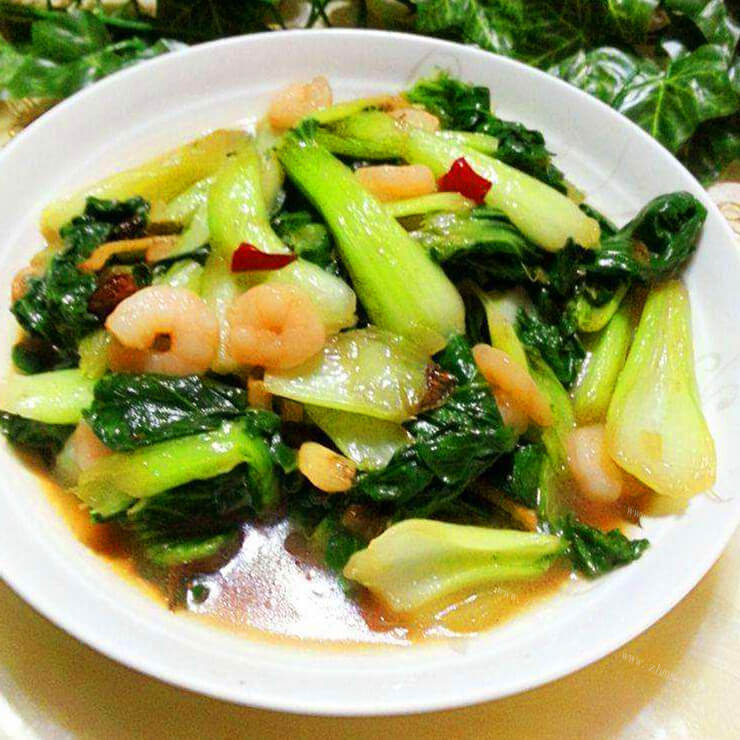 营养虾仁小油菜
