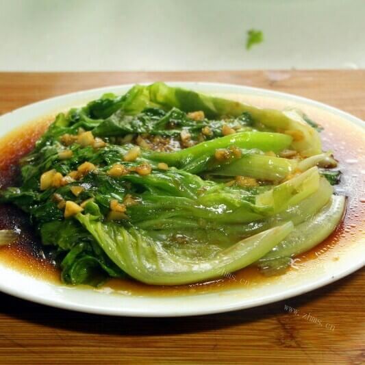 好吃的蒜蓉油淋生菜