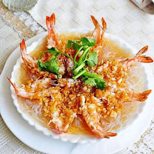 清蒸粉丝香菜虾