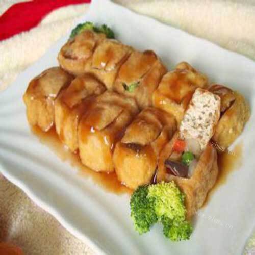 家常的玉米炒油豆腐 