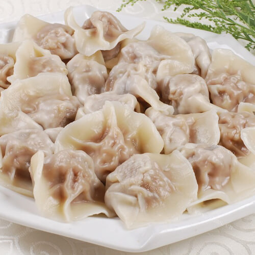 可口的青汁虾仁水饺