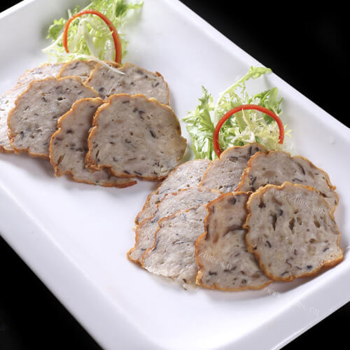 脆嫩的香煎双菇肉卷