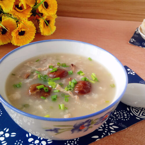 营养荠菜瘦肉粥