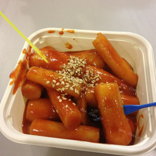 美味的韩式芝士年糕