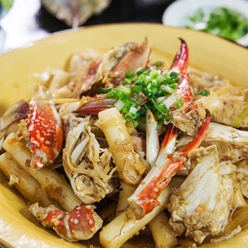 美味的炝梭子蟹