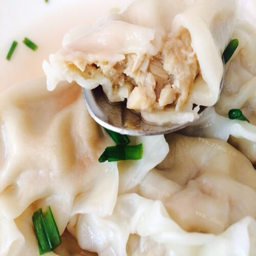 好吃的海鲜菇肉馅饺