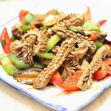 好吃的青椒炒腰花