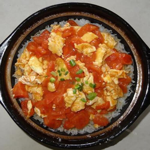 好吃的西红柿鸡蛋煲仔饭