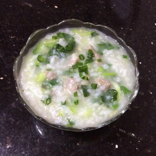 好喝的青菜瘦肉疙瘩粥