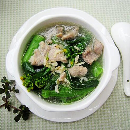 好喝的菜心瘦肉汤