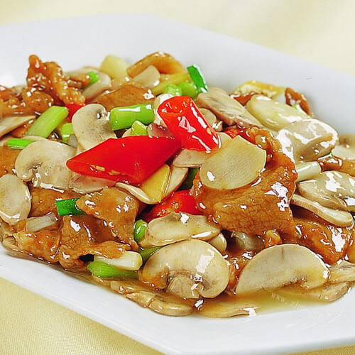 营养袖珍菇炒猪肉