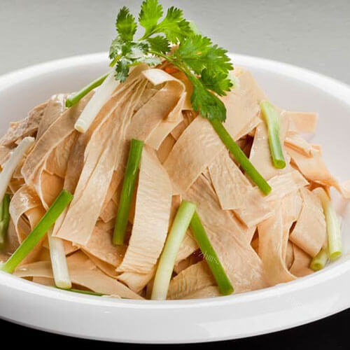 家常葱油豆腐皮