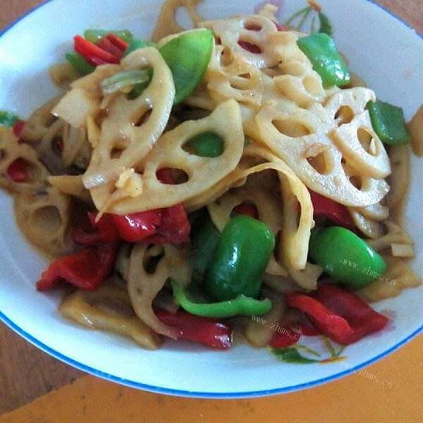 家常青椒莲藕