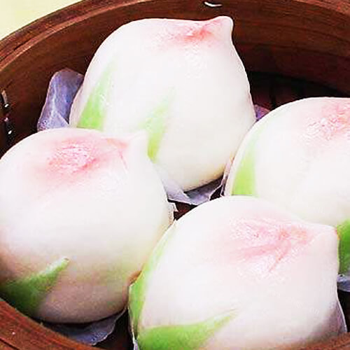 好吃的桃子馅包子