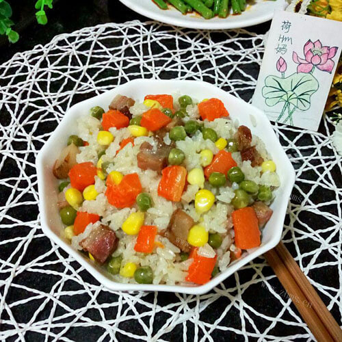豌豆腊味饭
