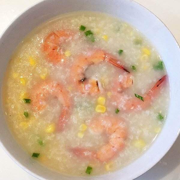 回味无穷的鲜虾玉米粥