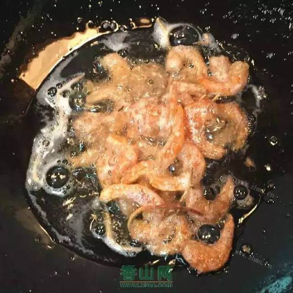 美味的水煮金钩虾