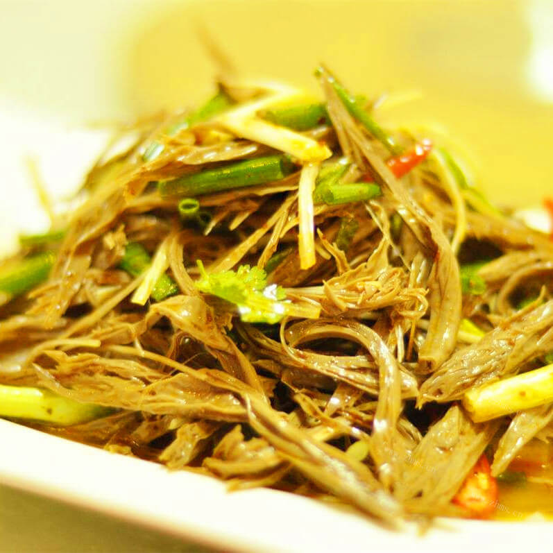 营养黑豆腐竹炒鲜茹