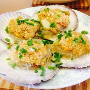 美味的大葱蒜蓉粉丝