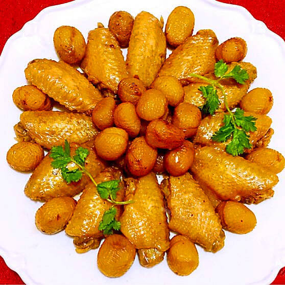 美味的红烧板栗鸡翅
