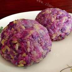 美味的紫薯干米饭