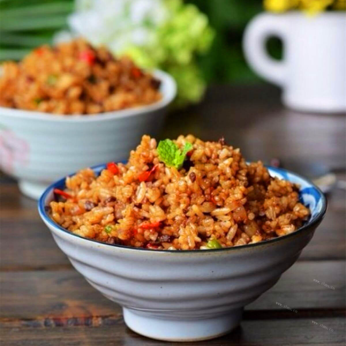 美味的牛肉萝卜黄金炒饭