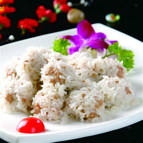 家常豆腐糯米丸子