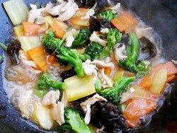 美味的五色鸡片做法图解7)