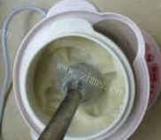 美味的白菜苹果米糊做法图解3)