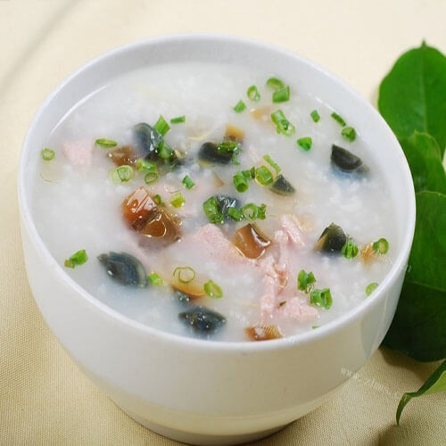 好吃的菠菜蛋黄瘦肉粥