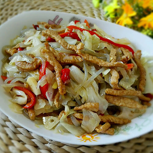 家常包菜肉丝
