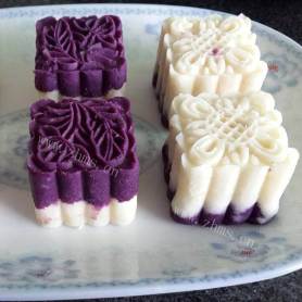 白领们最爱吃的山药紫薯糕