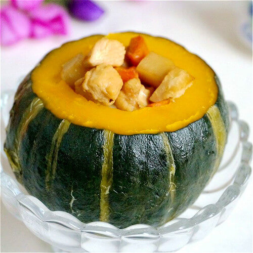 美味南瓜烩鸡茸